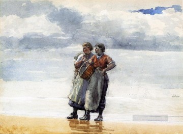  daughter Painting - Daughters of the Sea Realism marine painter Winslow Homer